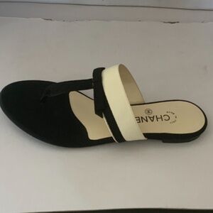 CHANEL LINEN THONGS